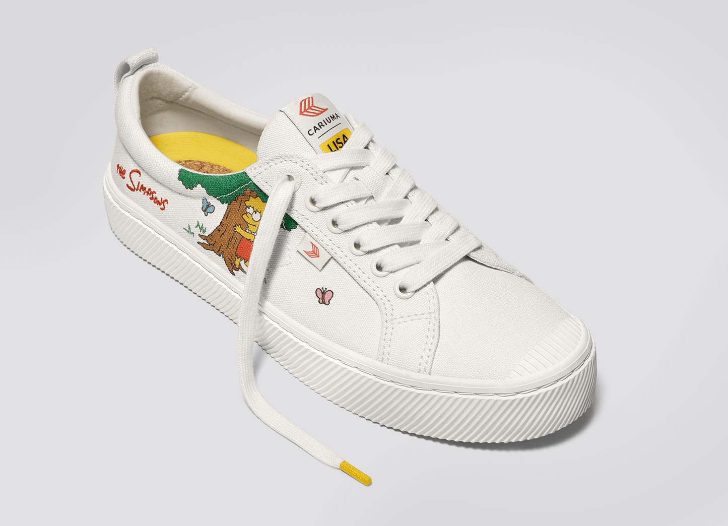 The Simpsons OCA Low White Canvas Lisa Tree Sneaker Women