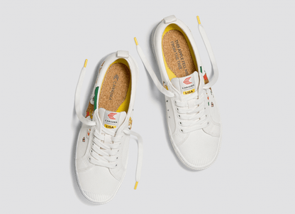 The Simpsons OCA Low White Canvas Lisa Tree Sneaker Women