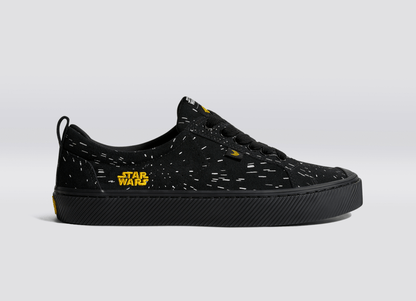 STAR WARS OCA Low Black Suede Light Speed Graphic Print Sneaker Women