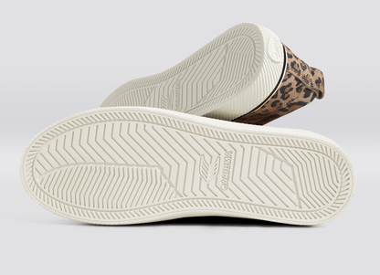 OCA Low Stripe Leopard Print Suede Sneaker Women