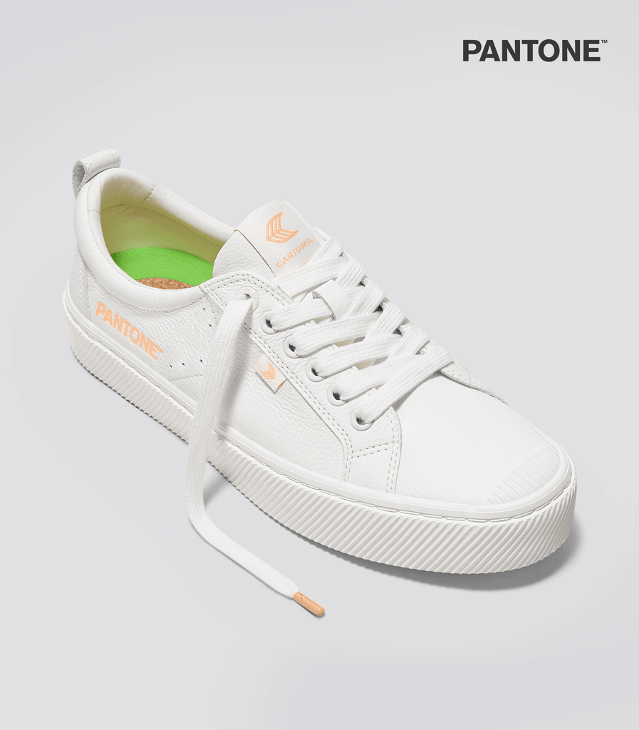 Women's Low Top White Premium Leather Sneakers | OCA Low Women / White Premium Leather / 6.5 by Cariuma