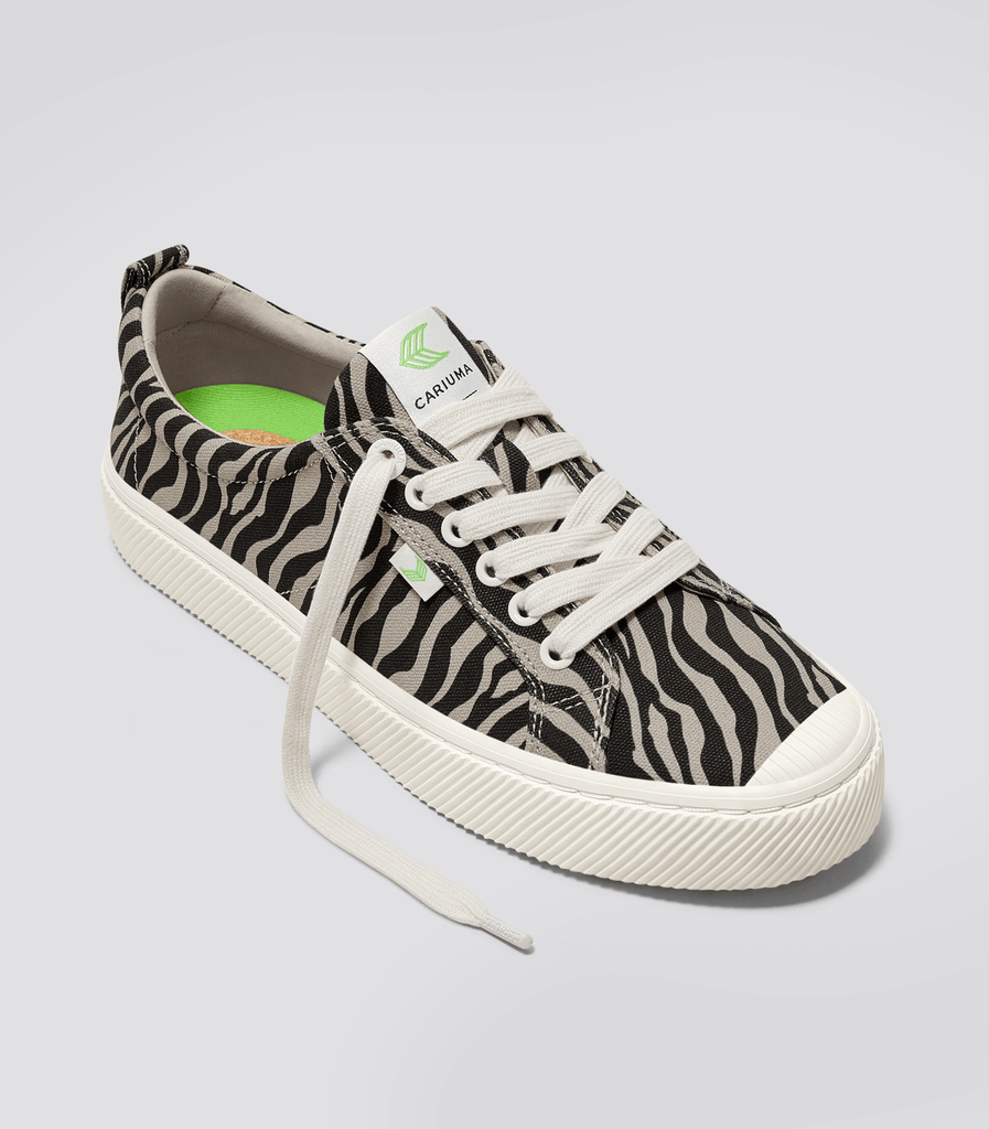 CARIUMA: Men's Low Top Canvas Zebra Print Shoes | OCA Low