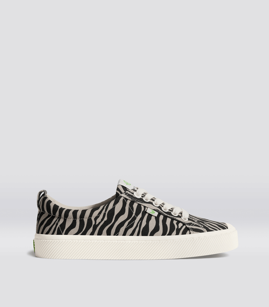 OCA Low Zebra Print Canvas Sneaker Men