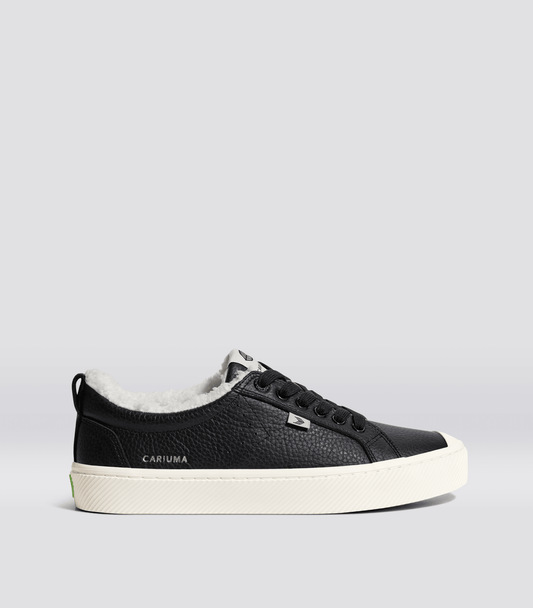 OCA Therma Low Black Premium Leather Sneaker Women