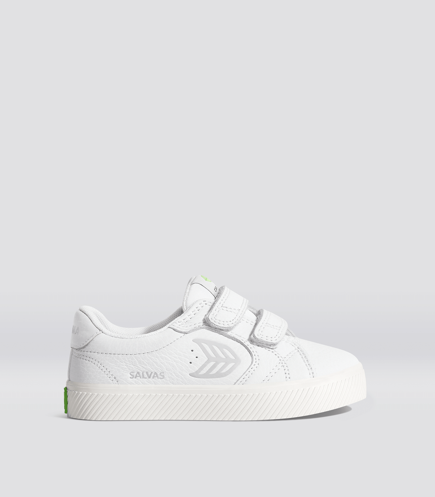 SALVAS White Premium Leather Ice Logo Sneaker Kids