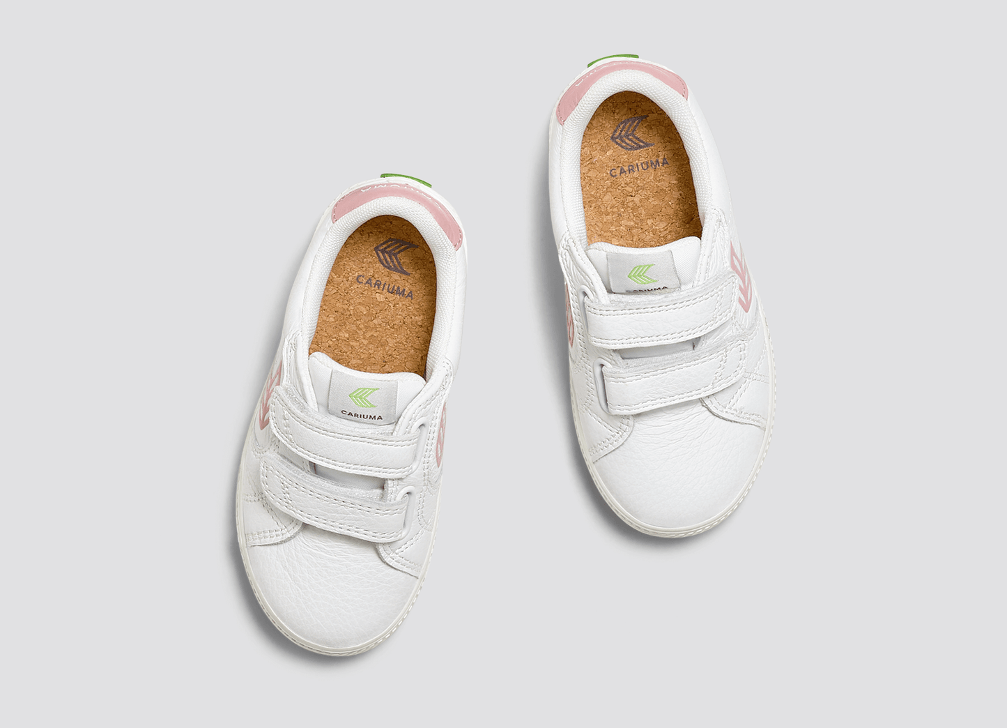 SALVAS White Premium Leather Rose Logo Sneaker Kids