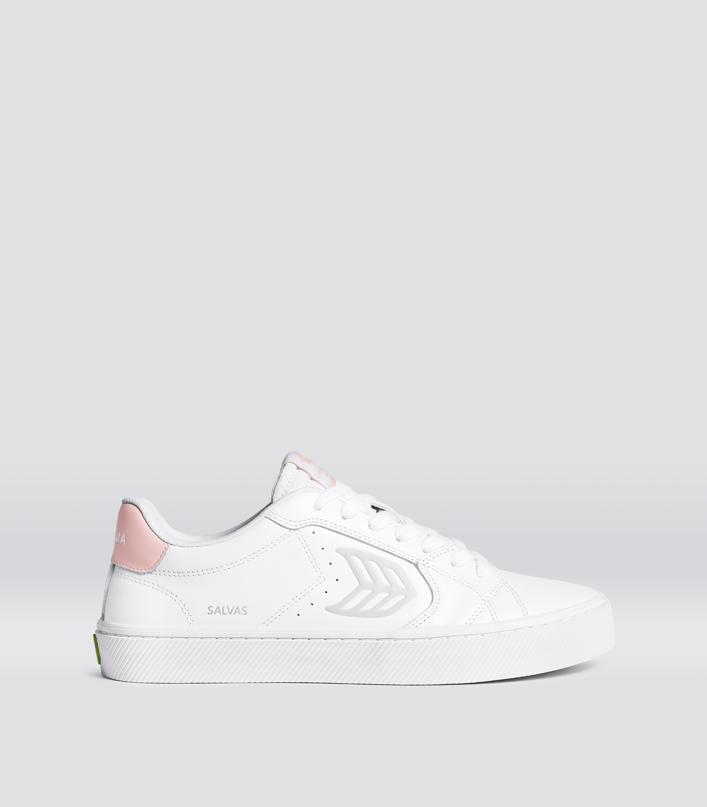 SALVAS White Leather Ice Logo Rose Sneaker Women