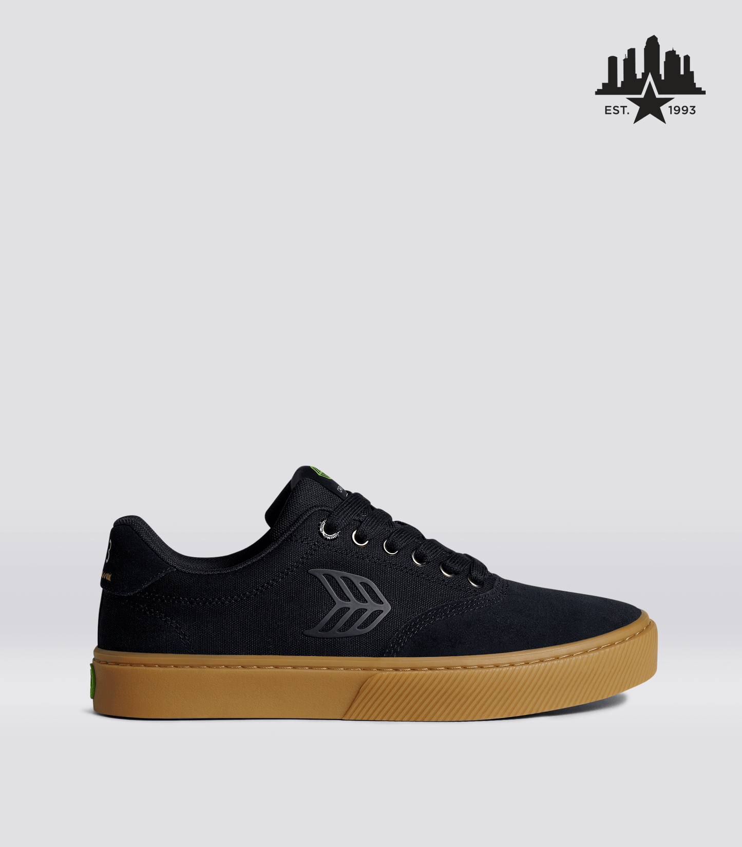 Skatepark of Tampa NAIOCA PRO Gum Black Suede and Canvas Black Logo Sneaker Men