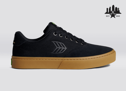 Skatepark of Tampa NAIOCA PRO Gum Black Suede and Canvas Black Logo Sneaker Men