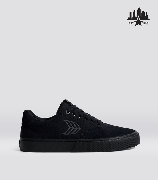 Skatepark of Tampa NAIOCA PRO All Black Suede and Canvas Black Logo Sneaker Women