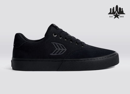 Skatepark of Tampa NAIOCA PRO All Black Suede and Canvas Black Logo Sneaker Women