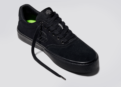 Skatepark of Tampa NAIOCA PRO All Black Suede and Canvas Black Logo Sneaker Women