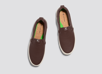 SLIP-ON Brown Premium Leather Sneaker Men