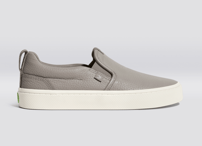 SLIP-ON Grey Premium Leather Sneaker Women