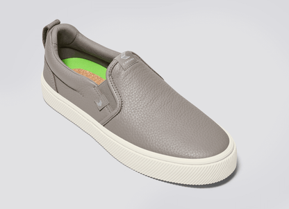 SLIP-ON Grey Premium Leather Sneaker Women