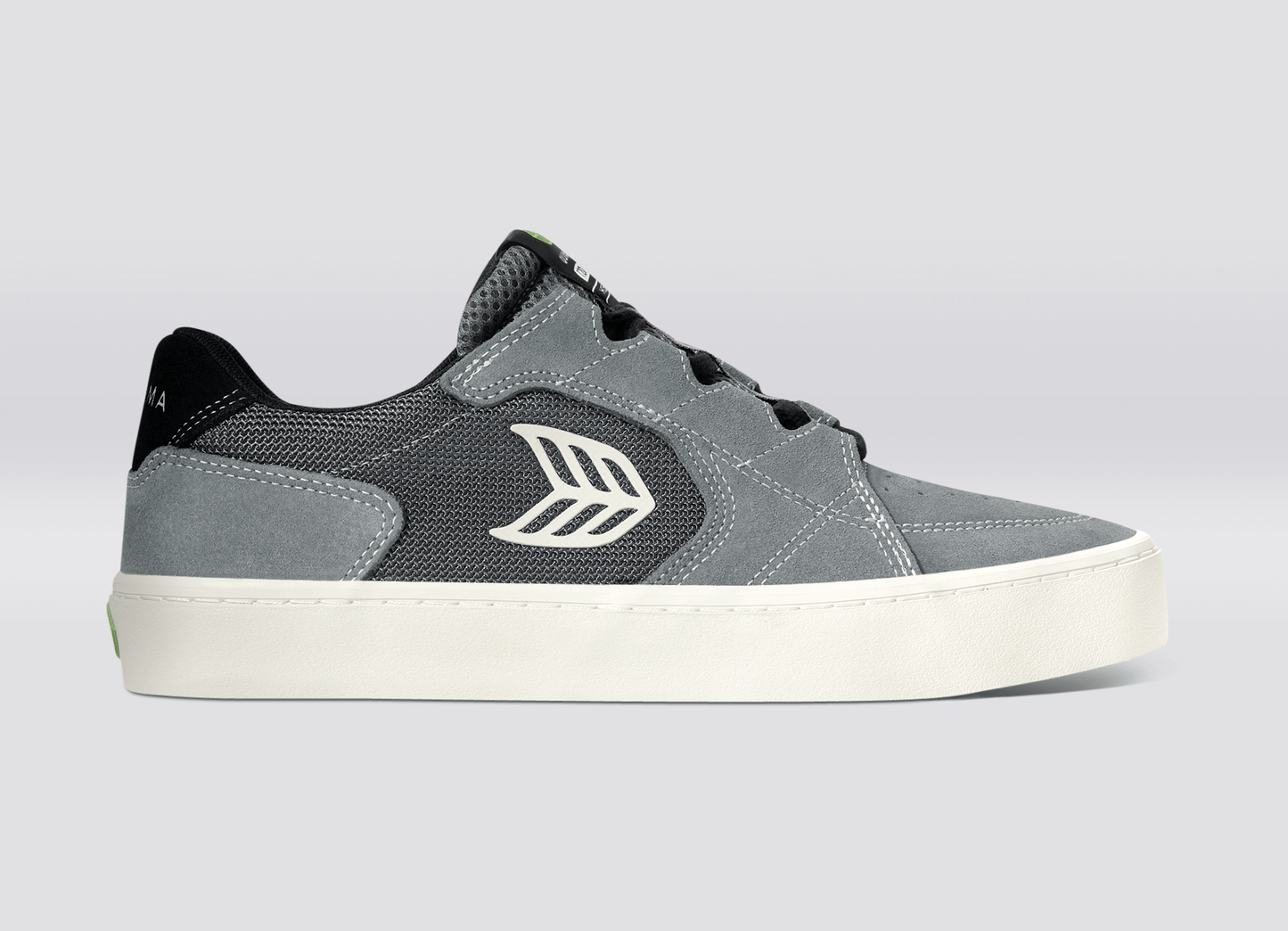 T20 PRO Charcoal Grey Suede and Mesh Ivory Logo Sneaker Men