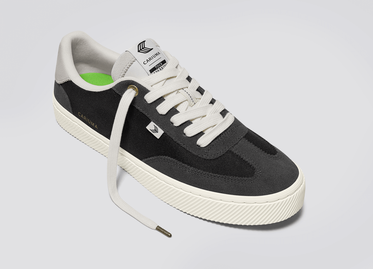 TOCA Ash Grey Suede Black Nylon Sneaker Women