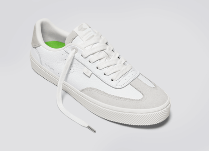 TOCA White Premium Leather Smoke White Suede Sneaker Women