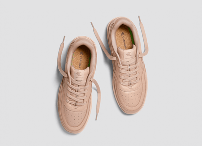 UBA Beige Leather Natural Logo Sneaker Men