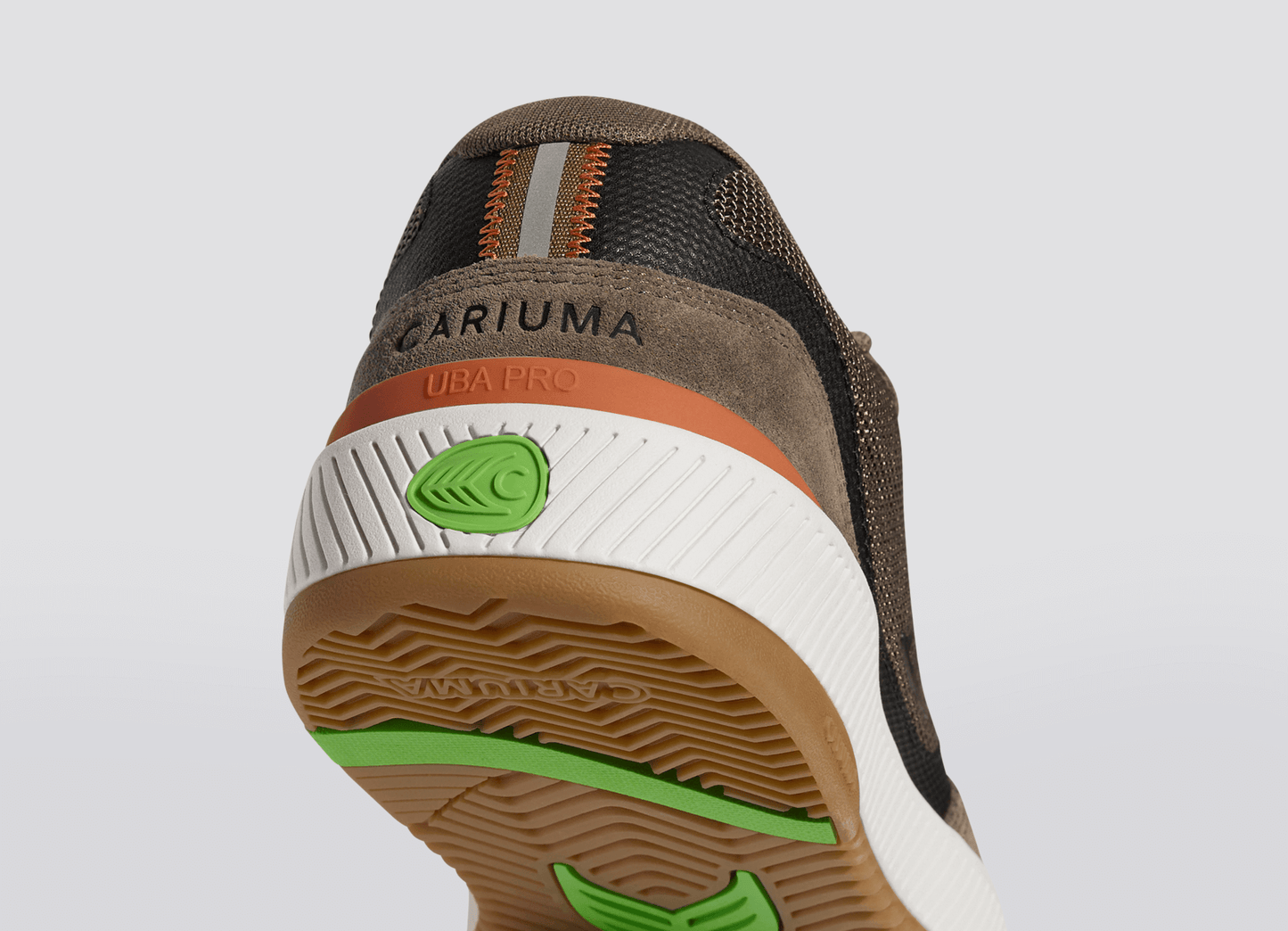 UBA PRO Dark Khaki Suede and Mesh Black Logo Sneaker Men