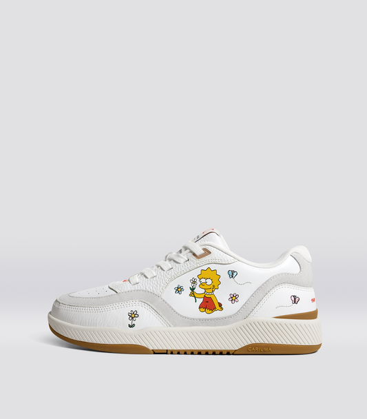 The Simpsons UBA White Leather Lisa Flowers Sneaker Men