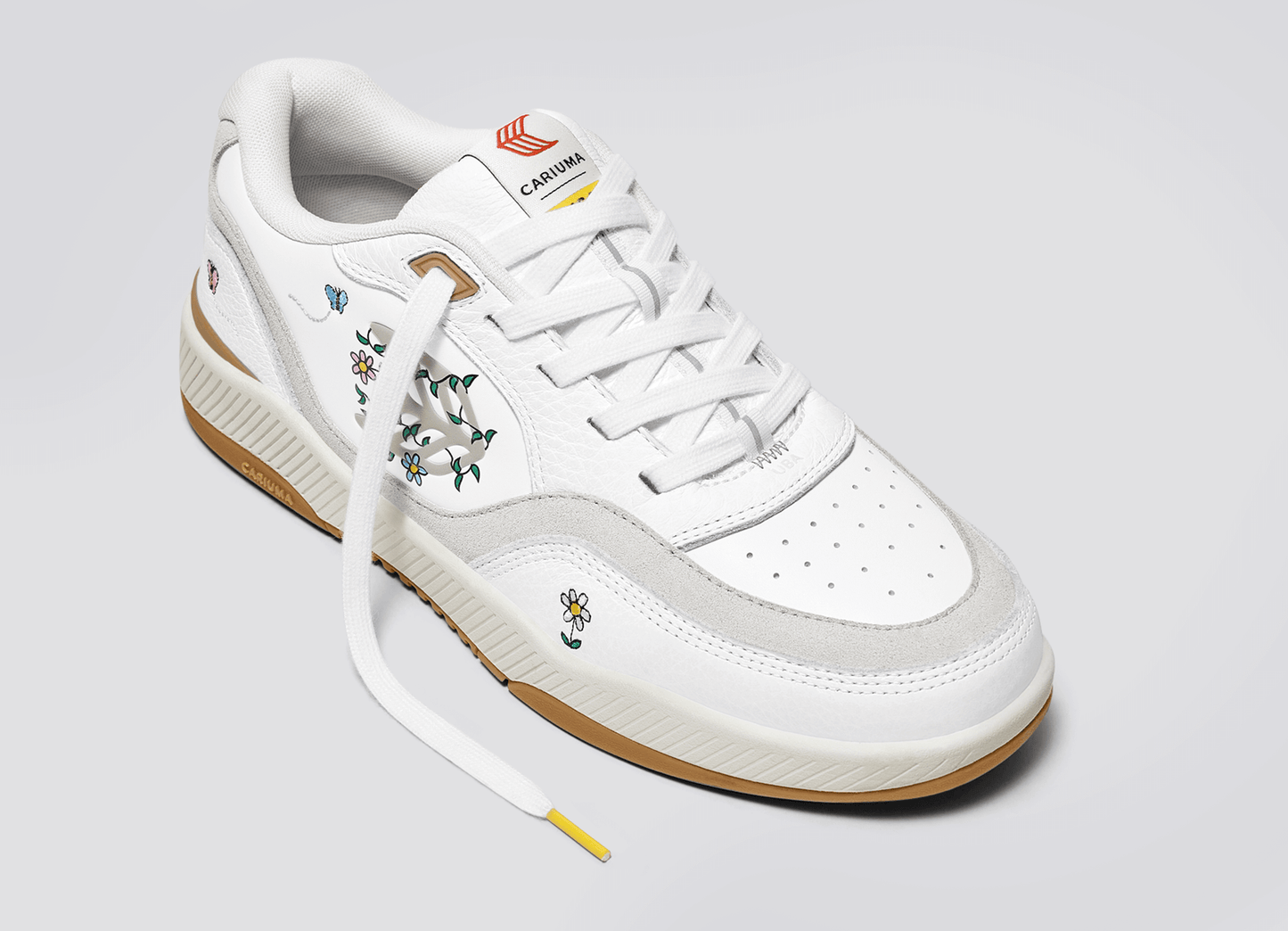 The Simpsons UBA White Leather Lisa Flowers Sneaker Women