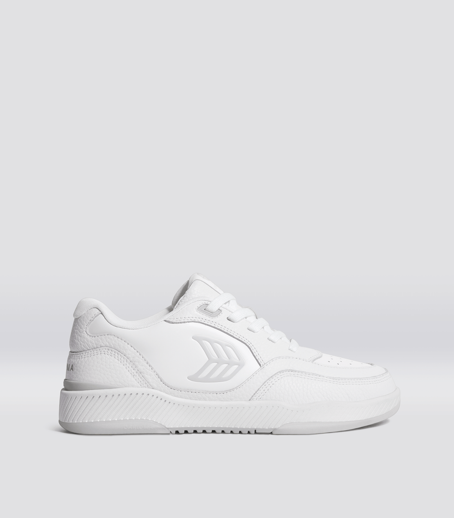 CARIUMA: Women's Low Top White Premium Leather & Suede/Gum & Ice ...