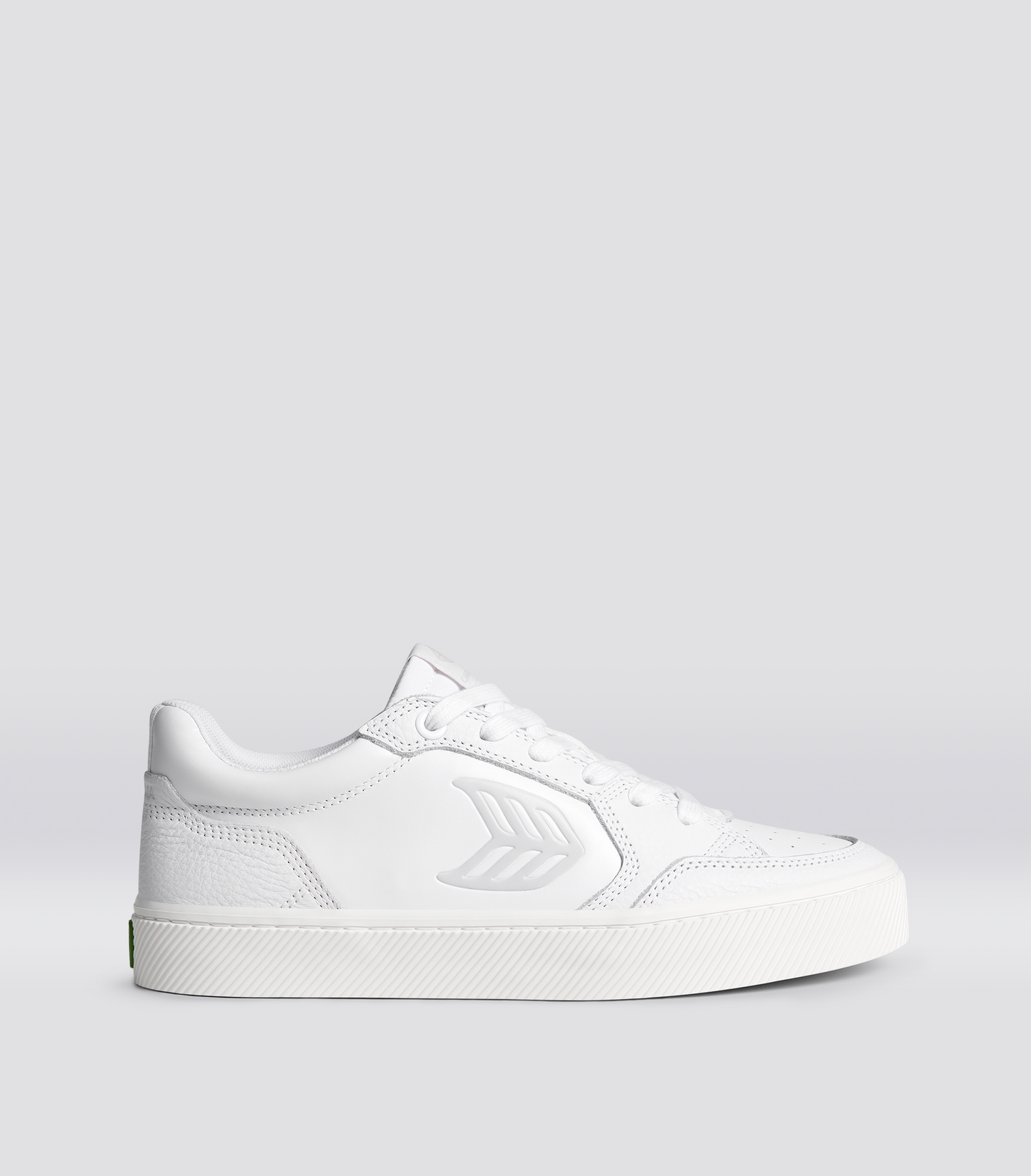 VALLELY White Leather Ice Logo Sneaker Men