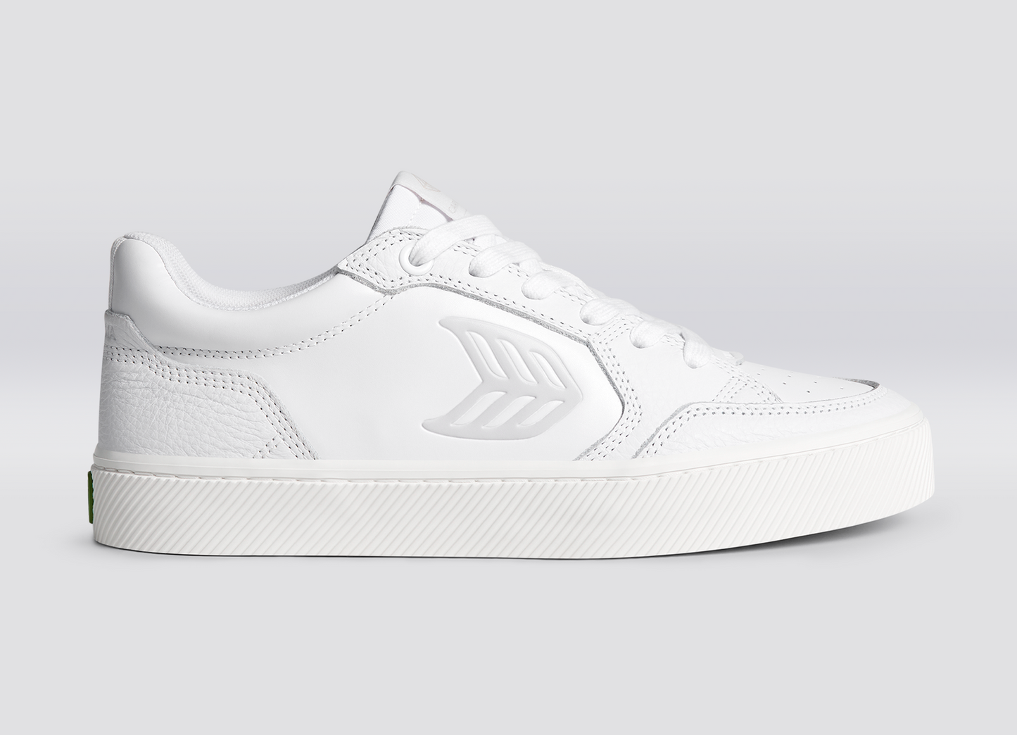 VALLELY White Leather Ice Logo Sneaker Men