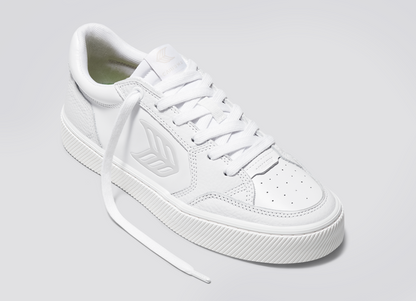 VALLELY White Leather Ice Logo Sneaker Men