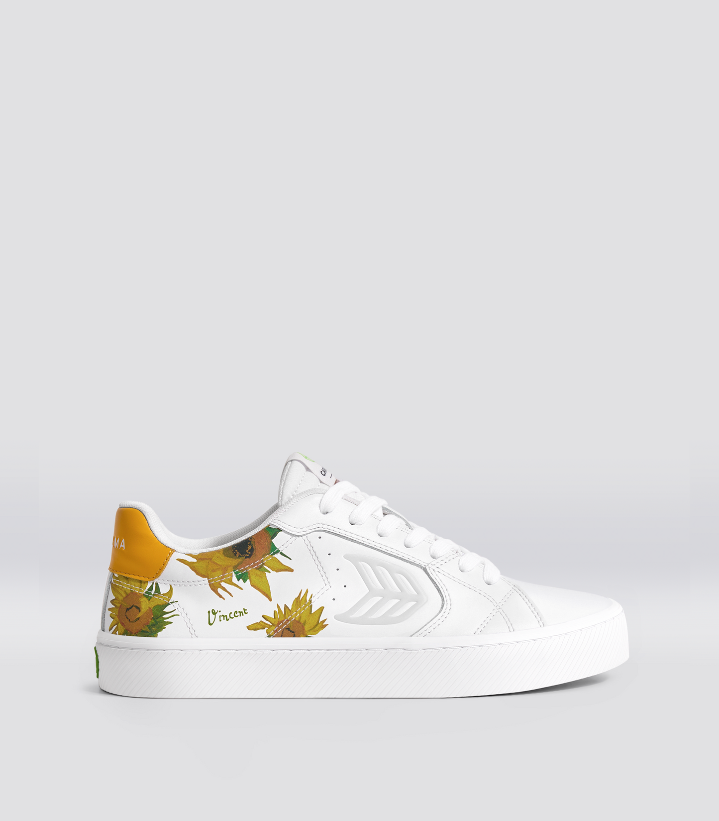 VGM SALVAS White Leather Sunflowers Sneaker Men