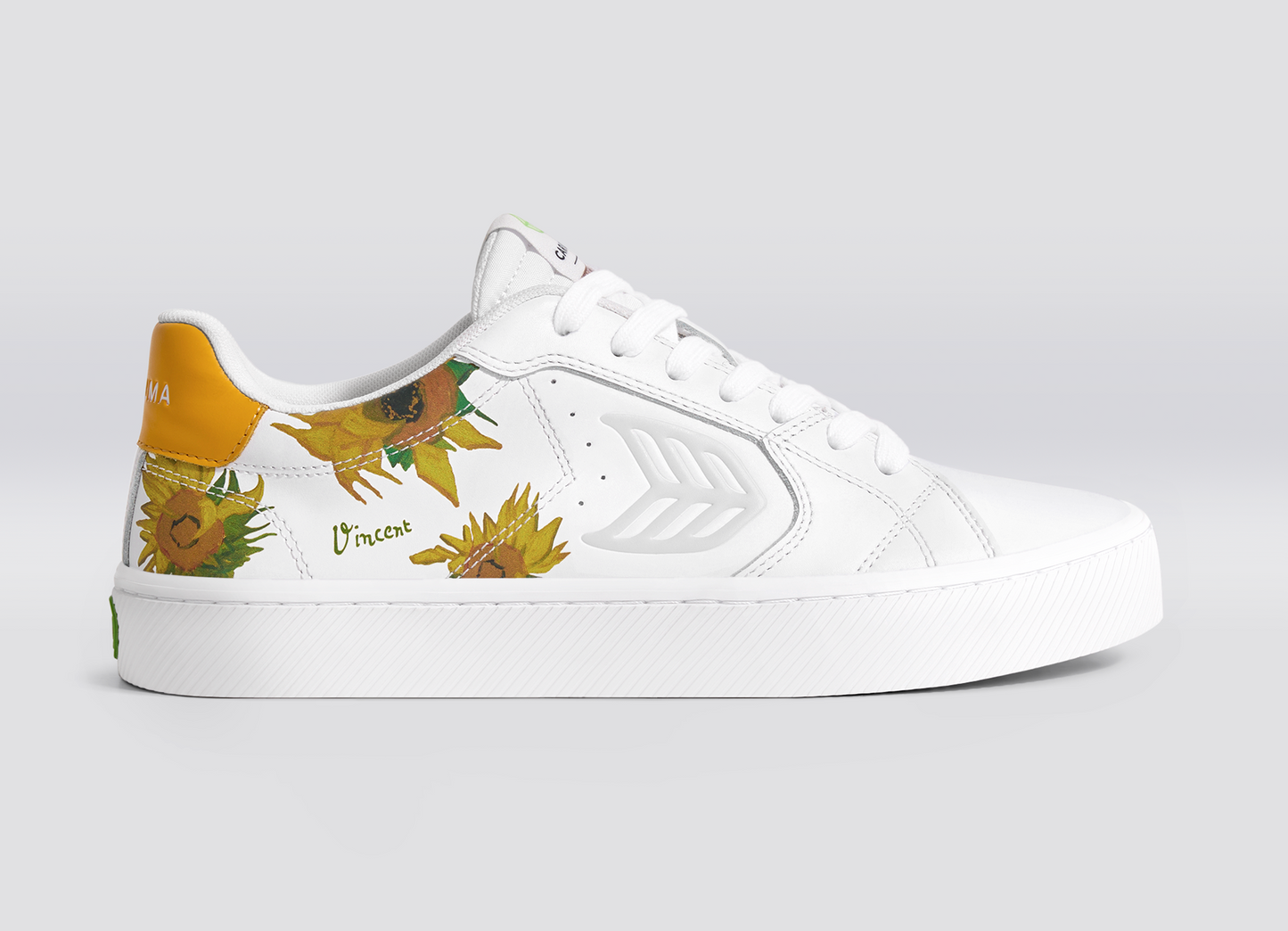 VGM SALVAS White Leather Sunflowers Sneaker Men