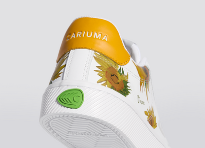 VGM SALVAS White Leather Sunflowers Sneaker Men