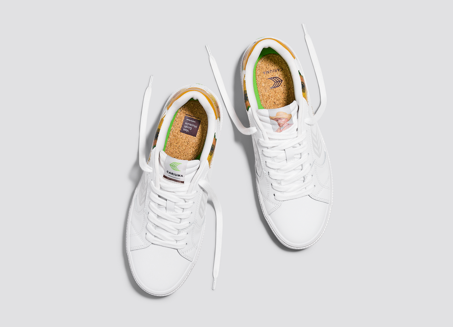 VGM SALVAS White Leather Sunflowers Sneaker Men