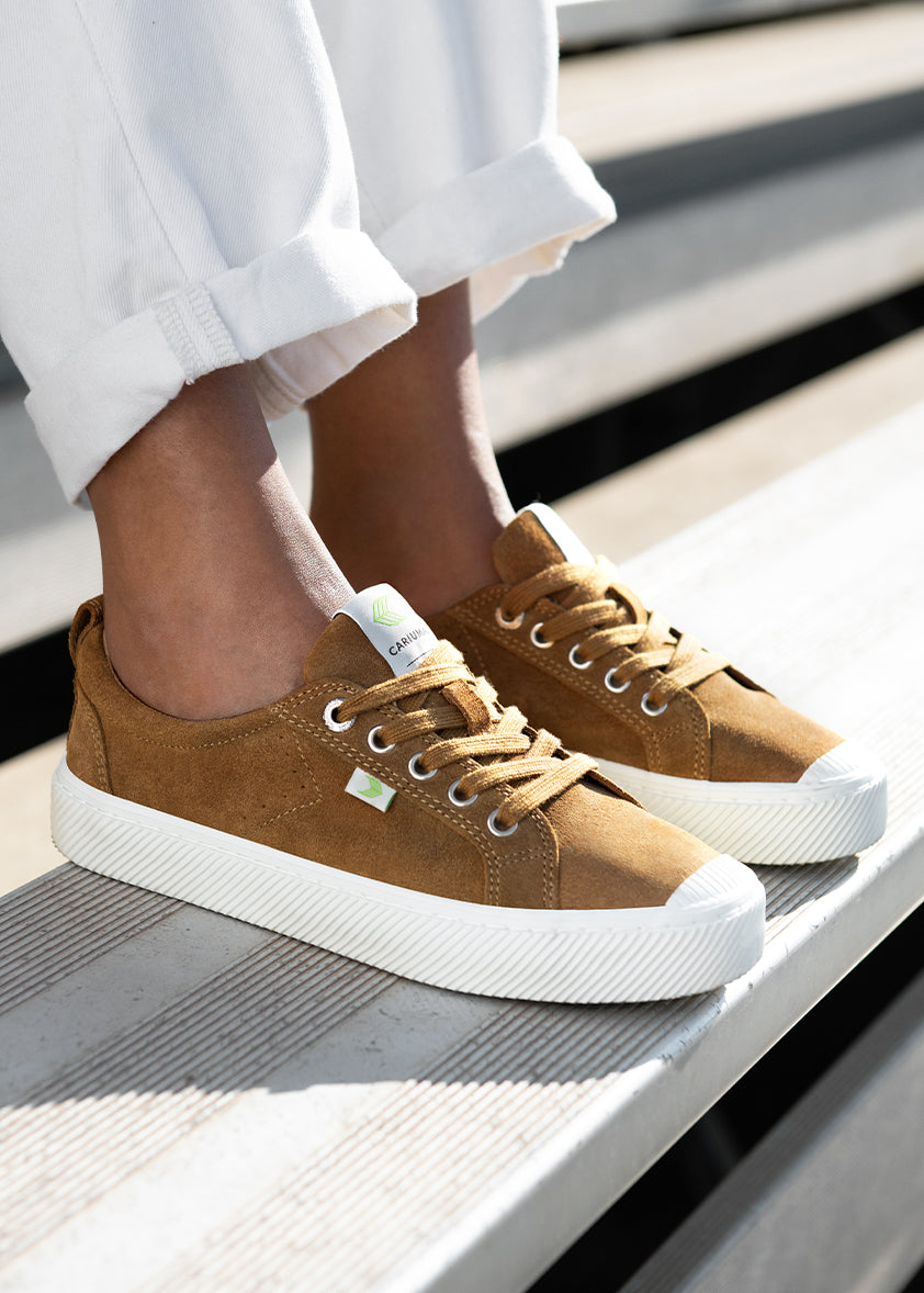 OCA Low Camel Suede Sneaker Women