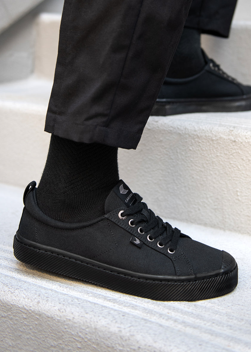 OCA Low All Black Canvas Sneaker Men