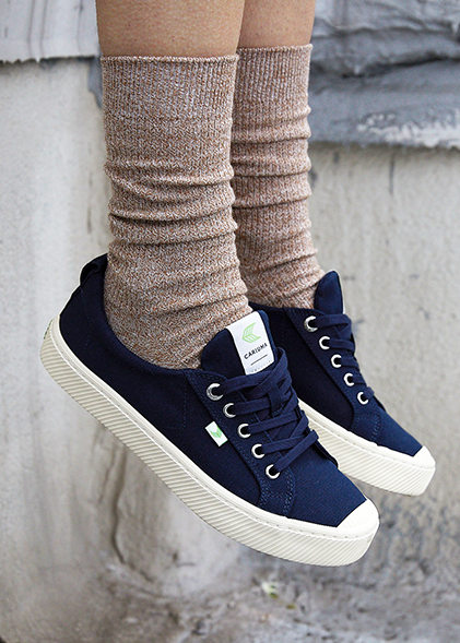 OCA Low Navy Canvas Sneaker Women