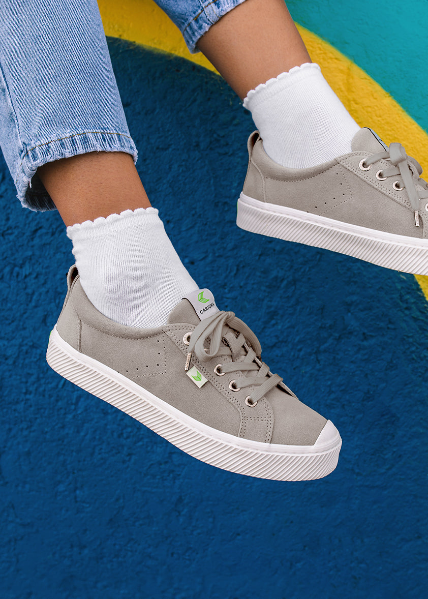 OCA Low Cloud Grey Suede Sneaker Women