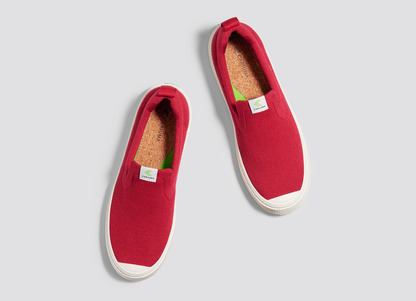 IBI SLIP-ON Raw Red Knit Sneaker Women