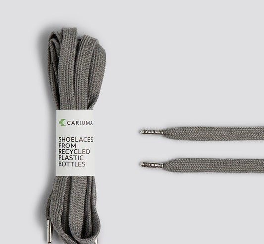 Shoe Lace Classic Charcoal Grey with H Silver Tip