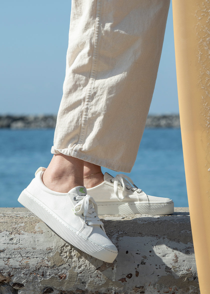 OCA Low Off-White Canvas Sneaker Women