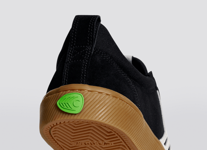 CATIBA PRO Low Gum Black Suede and Canvas Ivory Logo Sneaker Women