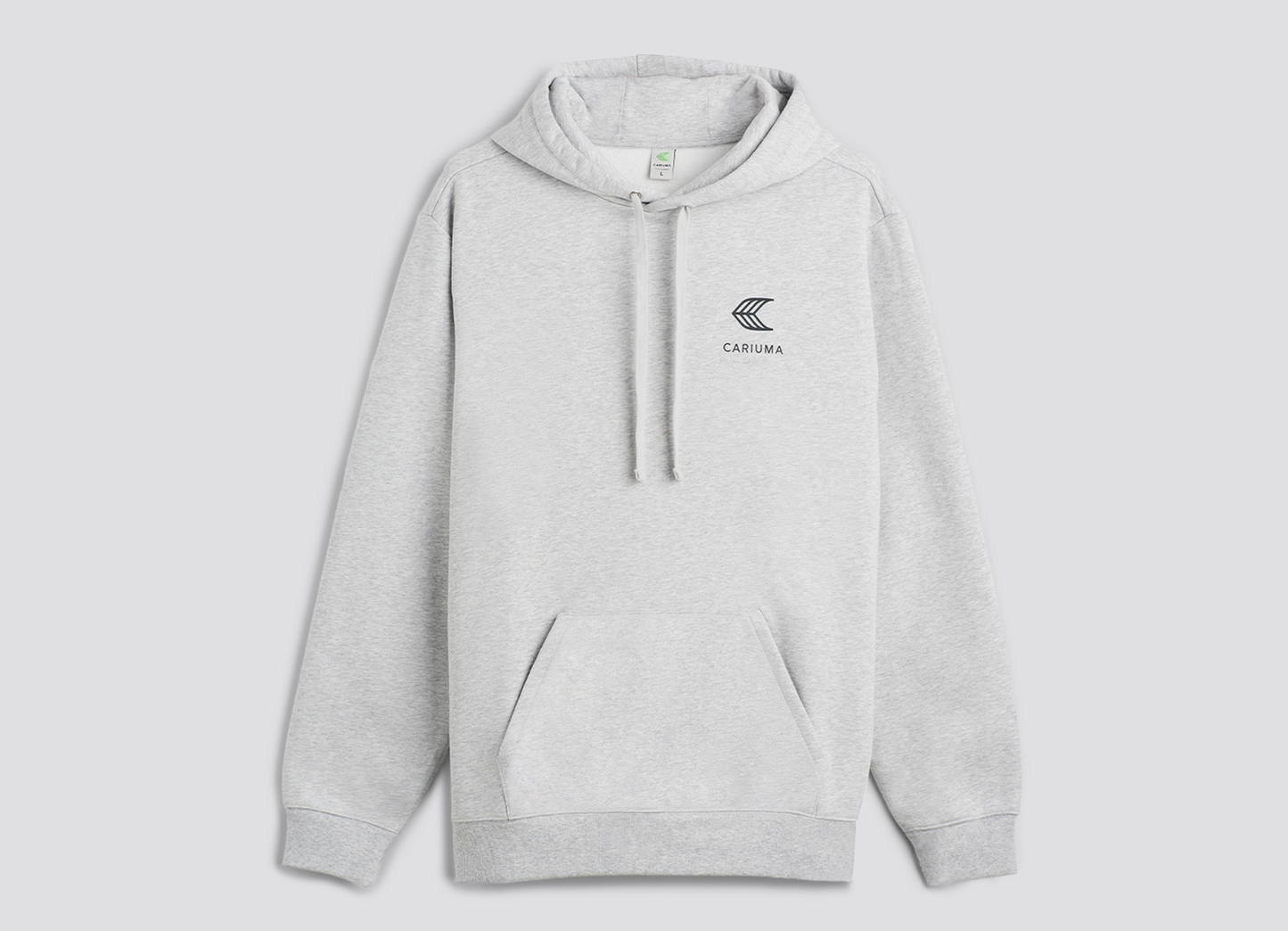 Hoodie Melange Grey with Black Logo