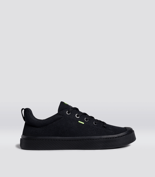 IBI Low All Black Knit Sneaker Men