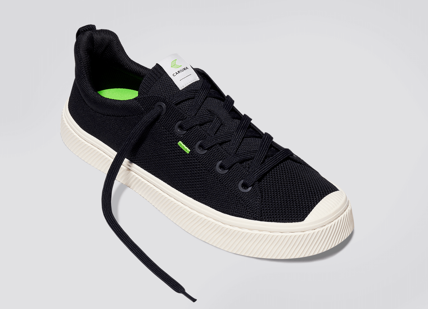 IBI Low Black Knit Sneaker Men