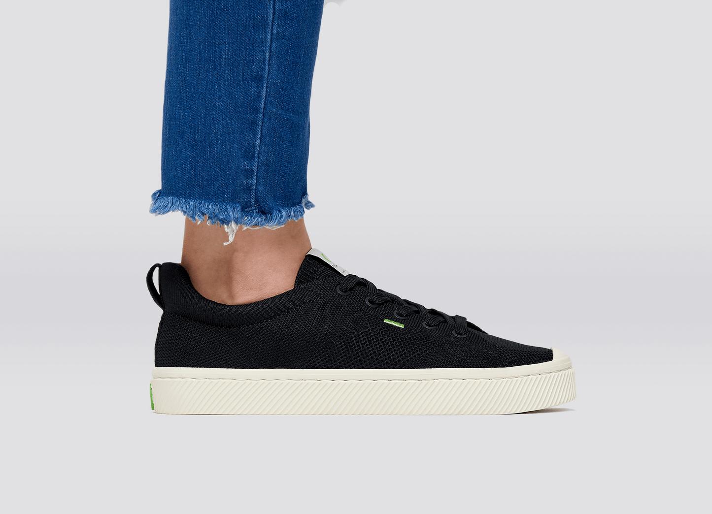 IBI Low Black Knit Sneaker Women