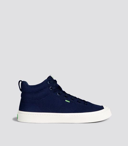 IBI High Navy Knit Sneaker Men