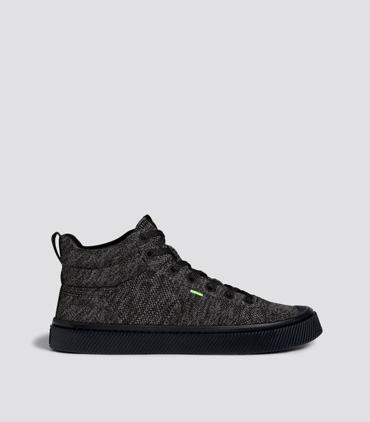 IBI High Stone Black Knit Sneaker Men