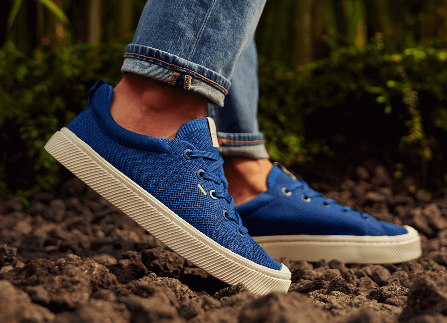 IBI Low Stone Blue Knit Sneaker Men