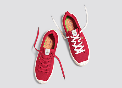 IBI Low Raw Red Knit Sneaker Men